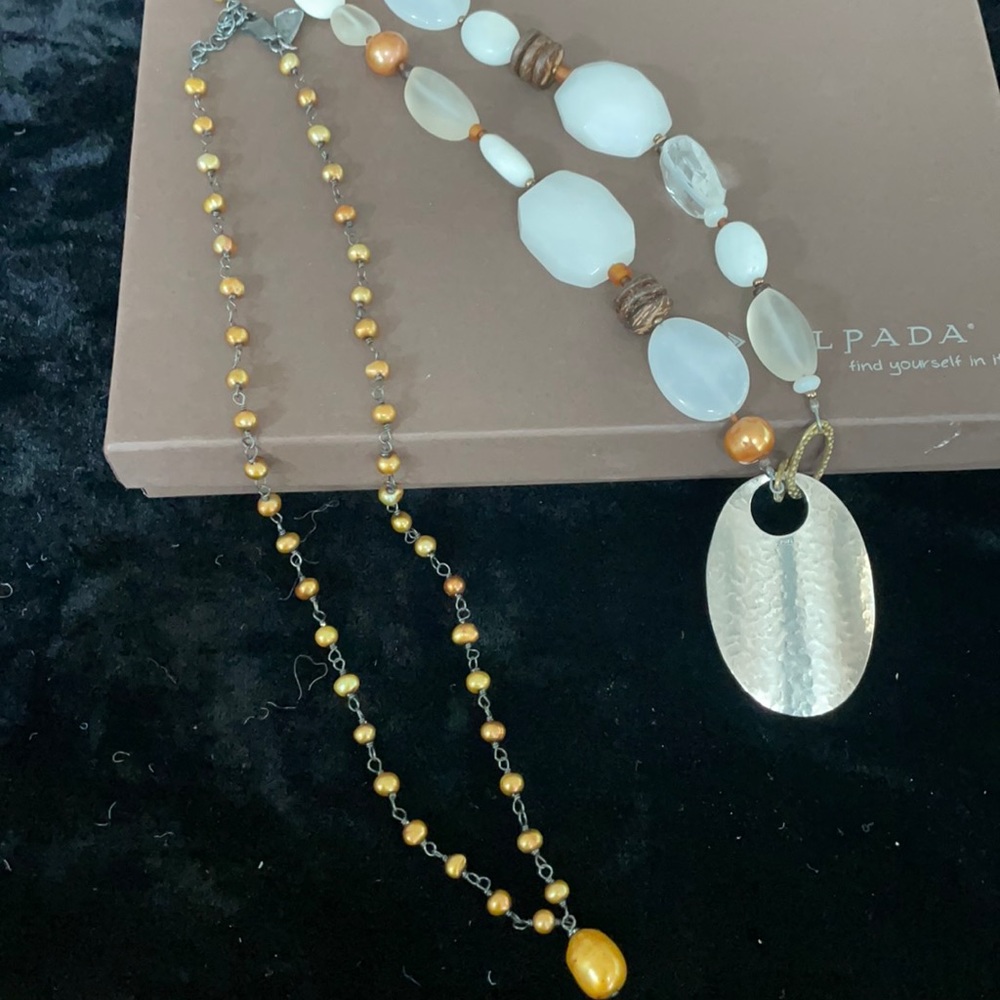 Beautiful Silpada Bronze Fresh Water Pearl Necklac